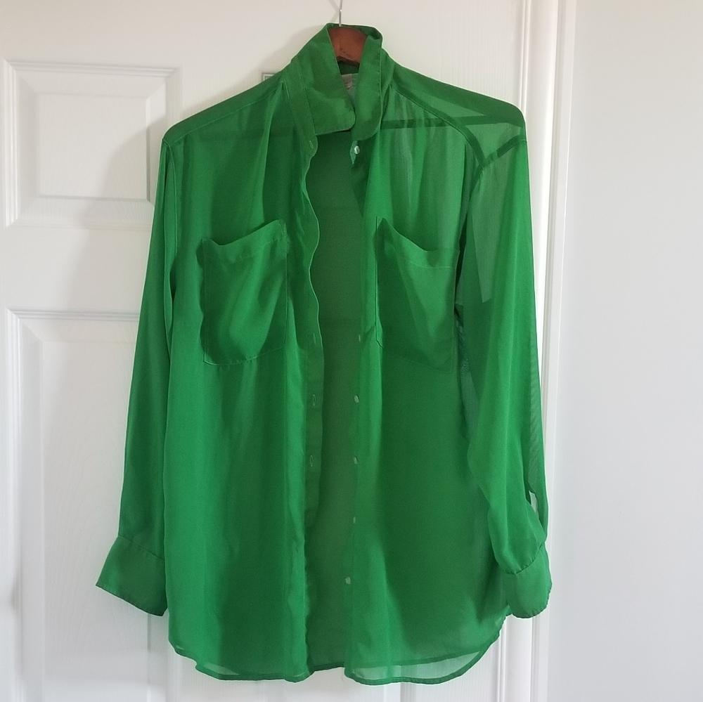 Oversized chiffon top
